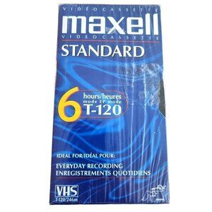 Maxell 4 PACK T-120 6 Hour Blank VHS Video Cassette Tapes